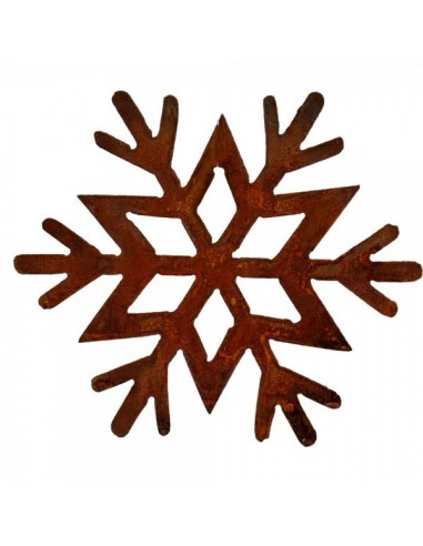 Copo de nieve decorativo efecto oxidado Para escaparates de invierno en tiendas y centros comerciales