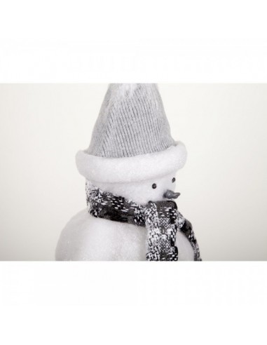 Figura de muñeco de nieve de algodón blanco con bufanda Para escaparates de invierno en tiendas y centros comerciales
