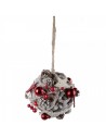 Bola decorativa de ramas nevada con bolas de navidad para la decoración navideña de centros comerciales calles tiendas
