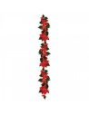 Guirnalda de poinsetia flor de pascua para la decoración de centros comerciales calles y tiendas