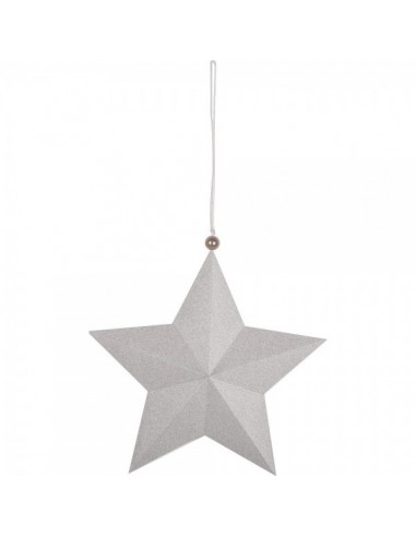Estrella decorativa 5 puntas con purpurina para la decoración de centros comerciales calles y tiendas