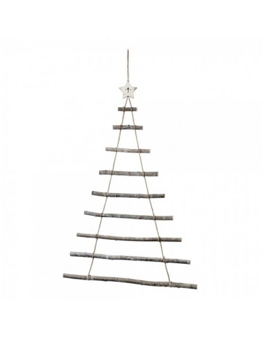 Árbol de navidad decorativo de troncos 9 peldaños para la decoración de navidad con bolas y accesorios