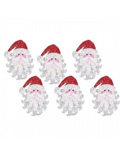 Cabeza de papá noel con barba para la decoración navideña de centros comerciales calles tiendas