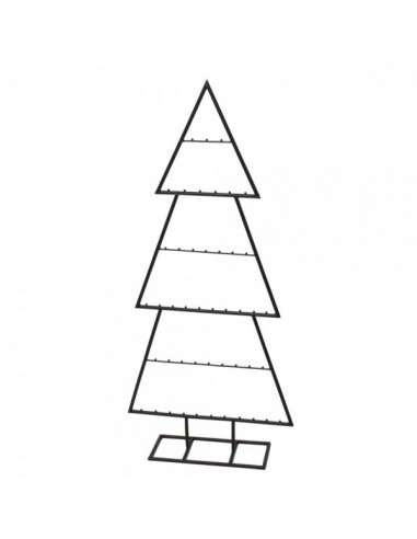 Árbol de navidad silueta metálica para la decoración de navidad con bolas y accesorios