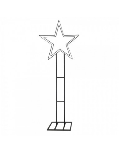 Estrella silueta metálica con soporte para la decoración de centros comerciales calles y tiendas