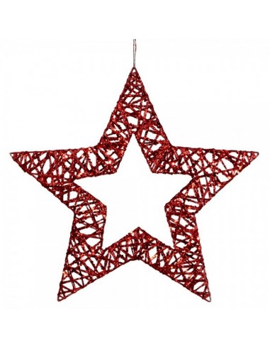 Estrella decorativa de alambre para la decoración de centros comerciales calles y tiendas