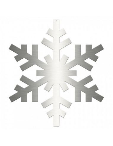 Estrella de hielo-nieve 2d en acero inoxidable para la decoración de centros comerciales calles y tiendas