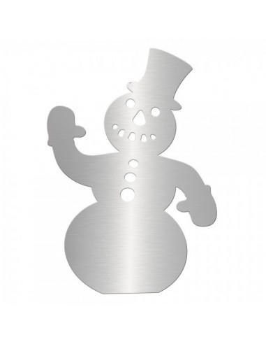 Muñeco de nieve 2d en acero inoxidable para la decoración navideña de centros comerciales calles tiendas