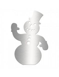 Muñeco de nieve 2d en acero inoxidable para la decoración navideña de centros comerciales calles tiendas