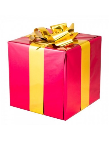 Paquete con envoltorio de regalo y lazo para la decoración de árboles de navidad