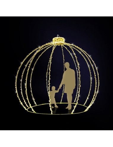 Bola Navidad gigante abierta Objeto luz  para la decoración en navidad fachadas calles centros comerciales tiendas