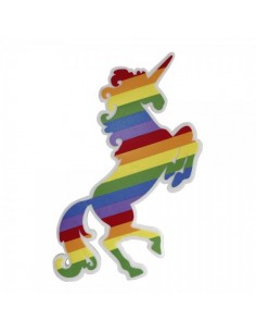Unicornio arcoíris para la decoración de fiestas populares y escaparates