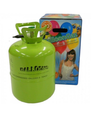 Botella desechable de gas de helio verde-La Decoteca