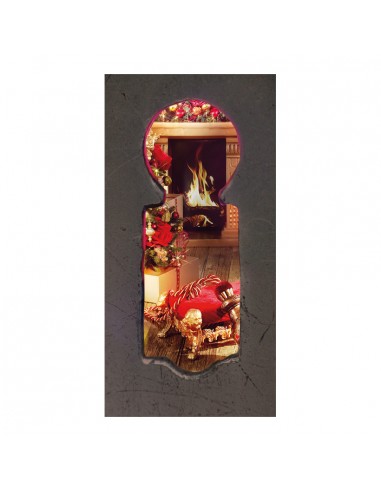 Banner-foto ojo de cerradura con fondo navideño para la decoración del fondo decorativo en los escaparates de tiendas