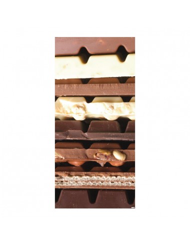 Banner-foto tabletas de chocolate para la decoración del fondo decorativo en los escaparates de tiendas