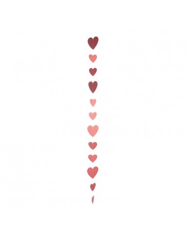 Guirnalda de corazones de papel para la decoración en del día de los enamorados