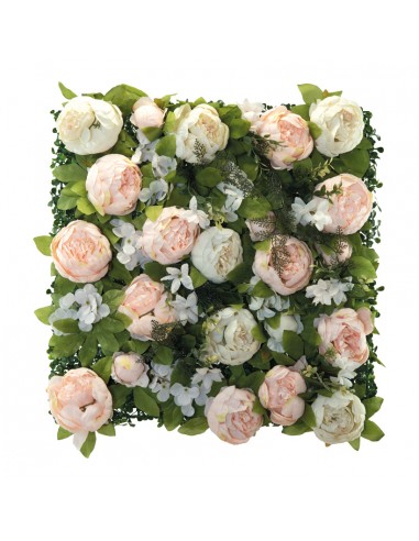 Panel de flores para la decoración de verano en escaparates de tiendas o comercios