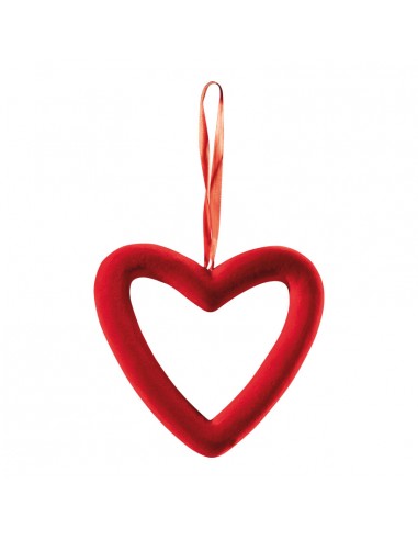 Corazón de terciopelo de contorno para la decoración en del día de los enamorados