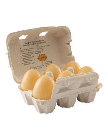 Huevos en caja para la decoración de verano en escaparates de tiendas o comercios