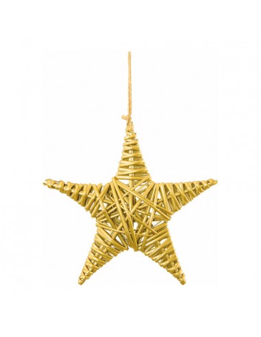 Estrella de mimbre para la decoración de centros comerciales calles y tiendas