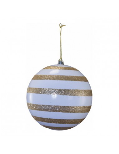Bola de Navidad blanca/dorada para la decoración árboles navideños para tiendas y centros comerciales