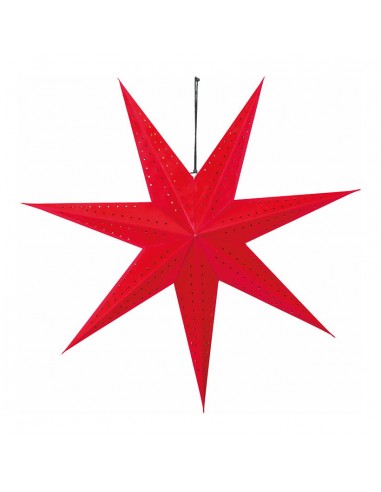 Estrella plegable 7 puntascartón/terciopelo para la decoración de centros comerciales calles y tiendas