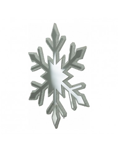 Copo de nieve con efecto espejo Para escaparates de invierno en tiendas y centros comerciales