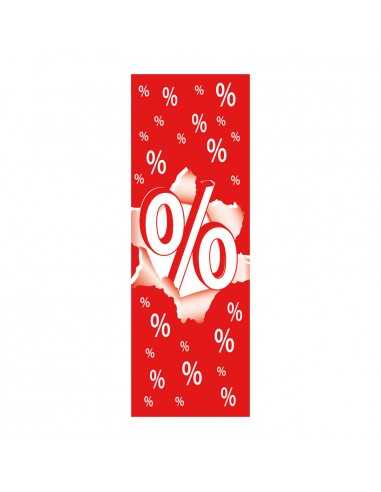 Cartel "%" para la decoración en época de rebajas para escaparates tiendas
