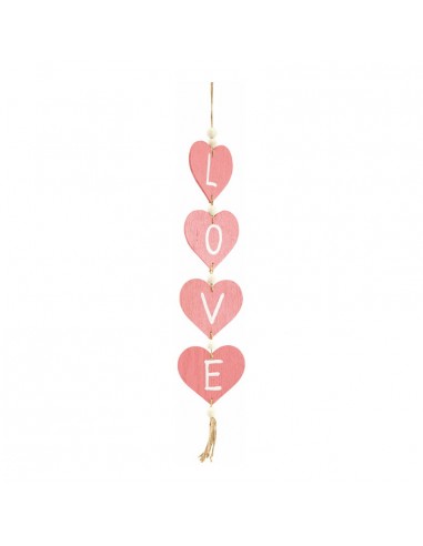 Guirnalda de corazones para la decoración del día de los enamorados en centros comerciales y tiendas
