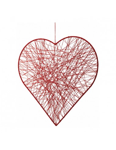 Corazón de yute para la decoración del día de los enamorados en centros comerciales tiendas