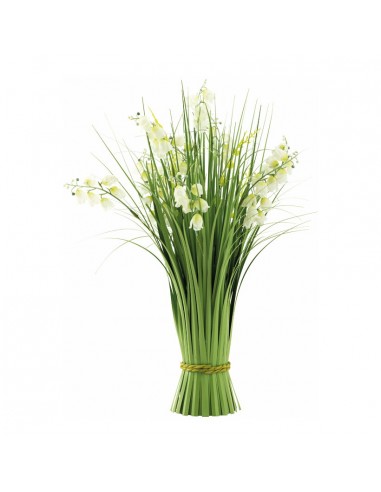Manojo de hierba de caña con flores para escaparates de primavera en tiendas y centros comerciales