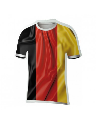 Camiseta de fútbol colores bandera alemana para decoración futbolística y deportes en escaparates