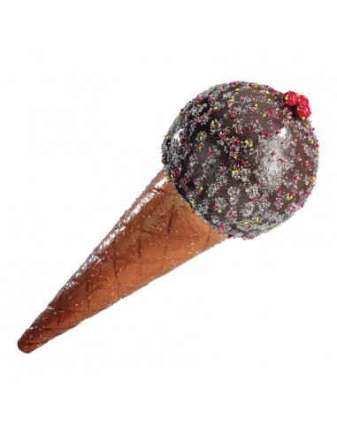 Imitación de cucurucho de chocolate con virutas dulces para heladerías cafeterías y la decoración de escaparates de tiendas