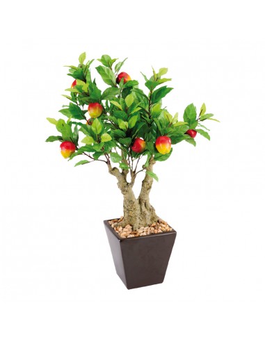 Imitación de manzano árbol con tiesto para fruterías y la decoración de escaparates de tiendas o comercios