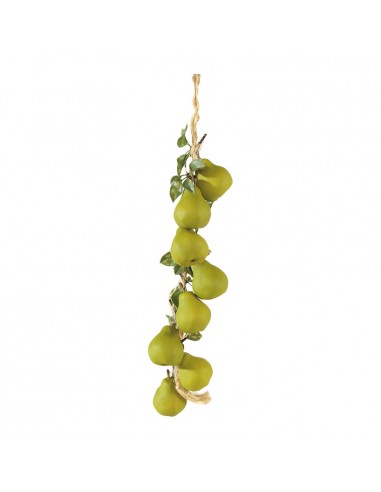 Imitación de guirnalda de peras para fruterías y la decoración de escaparates de tiendas o comercios