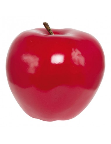 Imitación de manzana entera con rabillo para fruterías y la decoración de escaparates de tiendas o comercios