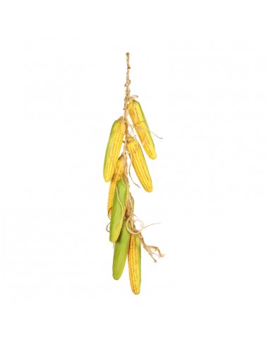 Imitación de guirnalda de mazorcas de maíz para fruterías y la decoración de escaparates de tiendas o comercios