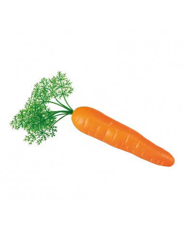 Imitación de zanahoria con hojas para fruterías y la decoración de escaparates de tiendas o comercios