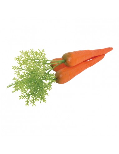 Imitación de zanahorias con hojas para fruterías y la decoración de escaparates de tiendas o comercios