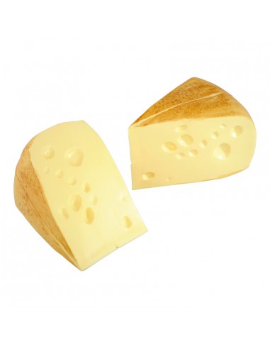 Imitación de queso emmental cuñas 2 piezas para queserías y charcuterías y escaparates de tiendas