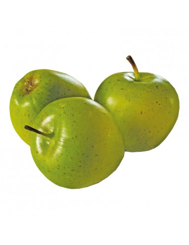 Imitación de manzanas entera con rabillo para fruterías y la decoración de escaparates de tiendas o comercios