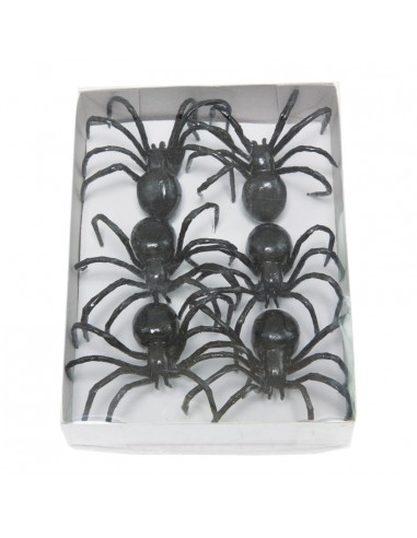 Araña decorativa para Halloween en escaparates de tiendas