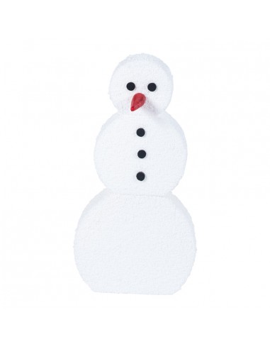 Muñeco de nieve con soporte para decoración de escaparates en invierno