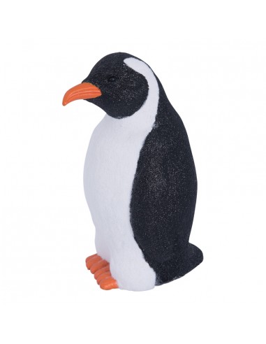 Pingüino decorativo para escaparates de invierno con letras y textos