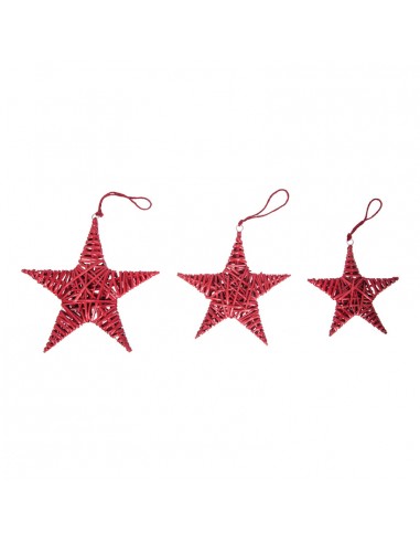 Estrellas de mimbre para la decoración de centros comerciales calles y tiendas