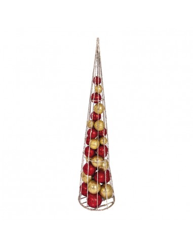 Árbol de alambre 3D para la decoración de navidad con bolas y accesorios