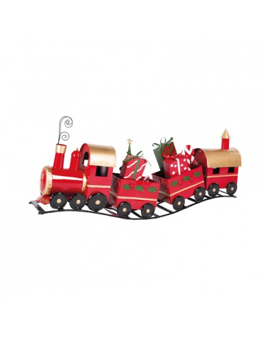 Tren de chapa decorativo para la decoración navideña de centros comerciales calles tiendas