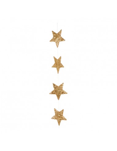 Guirnalda de estrellas de sisal para la decoración de centros comerciales calles y tiendas