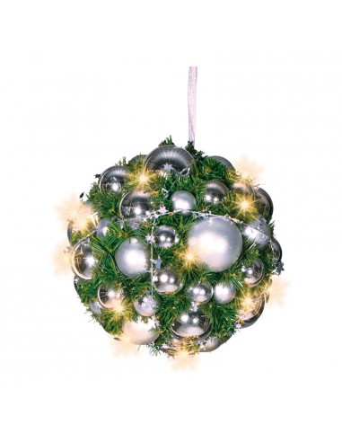 Esfera de abeto con luz LED y bolas para la decoración navideña de centros comerciales calles tiendas