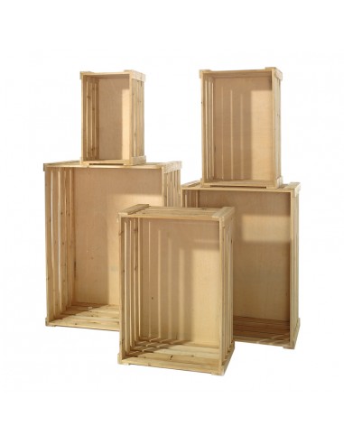 Cajas de madera xxl para la decoración de espacios y escaparates e interior de tiendas